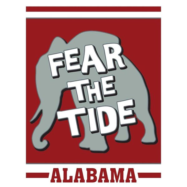 Dicksons Fear The Tide Alabama Elephant Crimson Garden Flag Small 01306